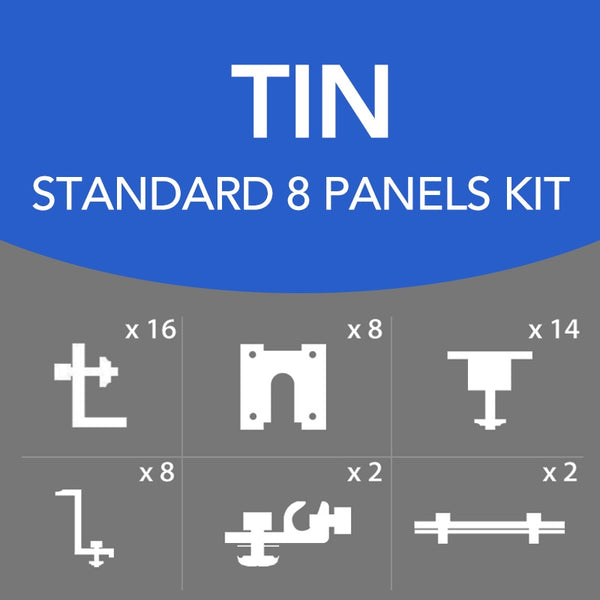 Titan Solar 8 Panels Tin Kit Black 30/35mm - No Rails Prod-post