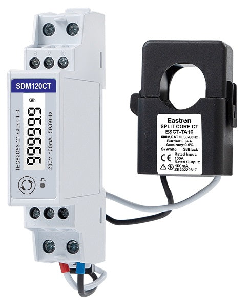 SDM120CT 100mA 1P Multifunction DIN Rail - All S6 Series [Export + Consumption]