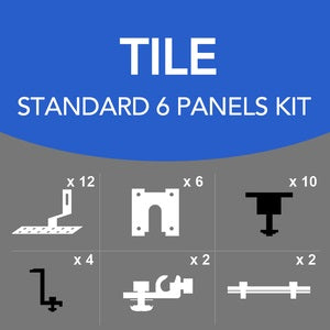 Titan Solar 6 Panels Tile Kit [Black] 30/35mm - No Rails
