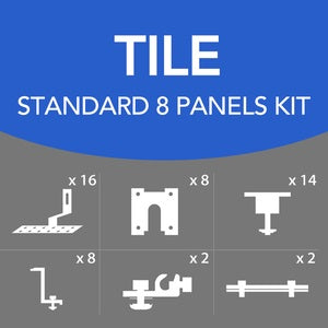 Titan Solar 8 Panels Tile Kit Black 30/35mm - No Rails