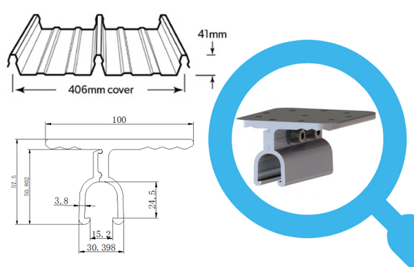 Titan Solar Stand Seam Roof - Klip-Lok 406