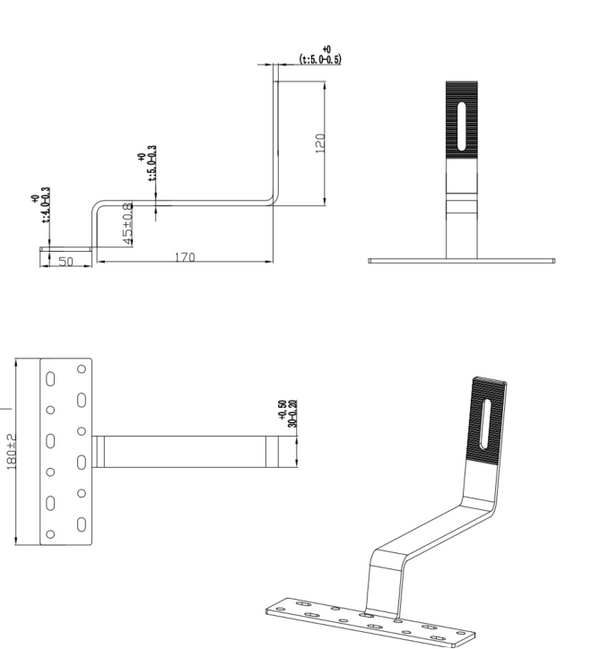LENGTHENING TILE ROOF HOOK 17CM